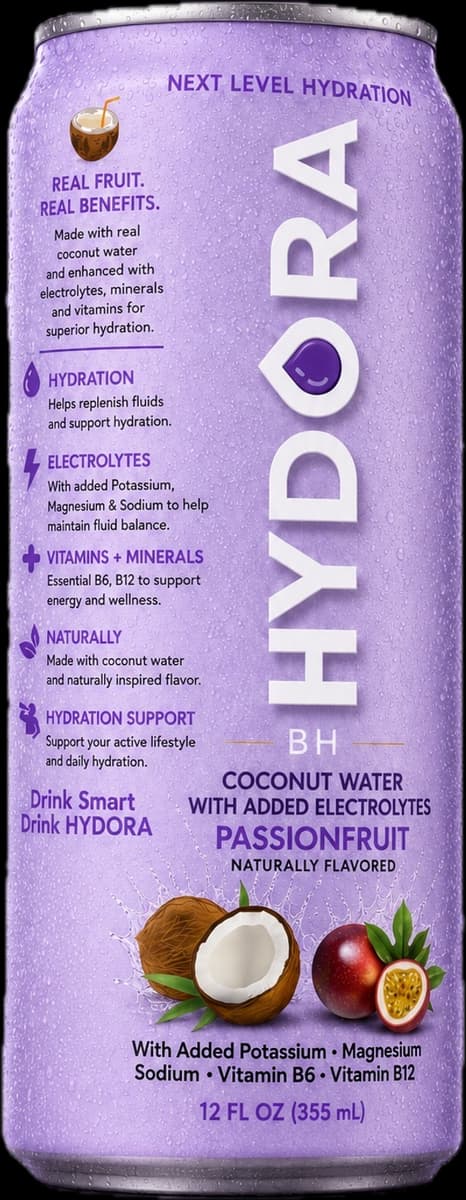 HYDORA Passion Fruit can, 355 mL
